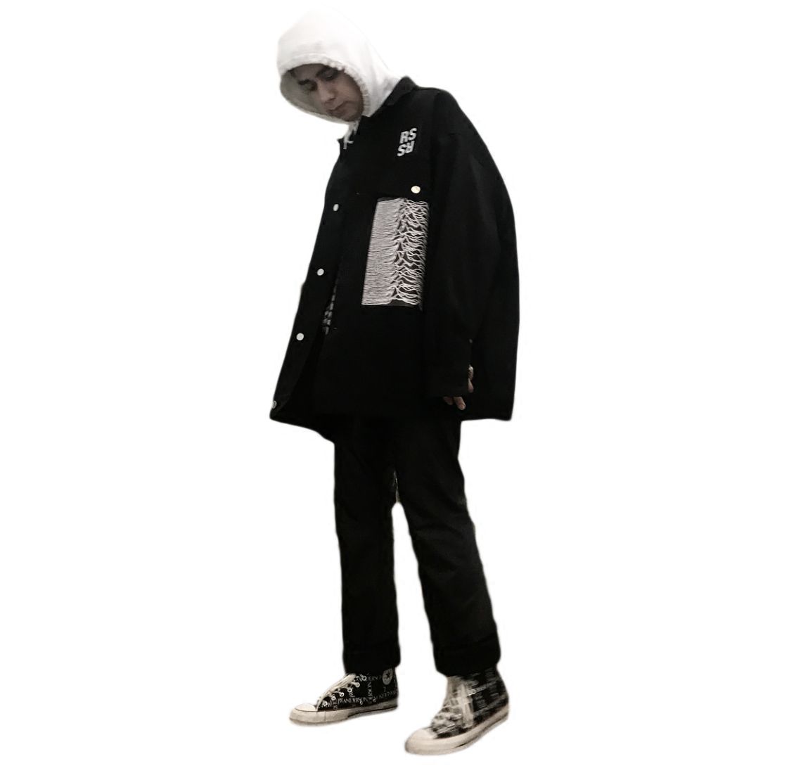 raf simons joy division denim jacket
