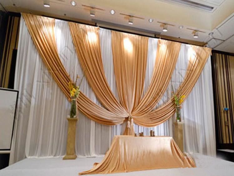 Acheter 10ft X 20ft Or Mariage Toile De Fond Rideau De Scène Drapé ... Acheter 10ft X 20ft Or Mariage Toile De Fond Rideau De Scène Drapé ...
