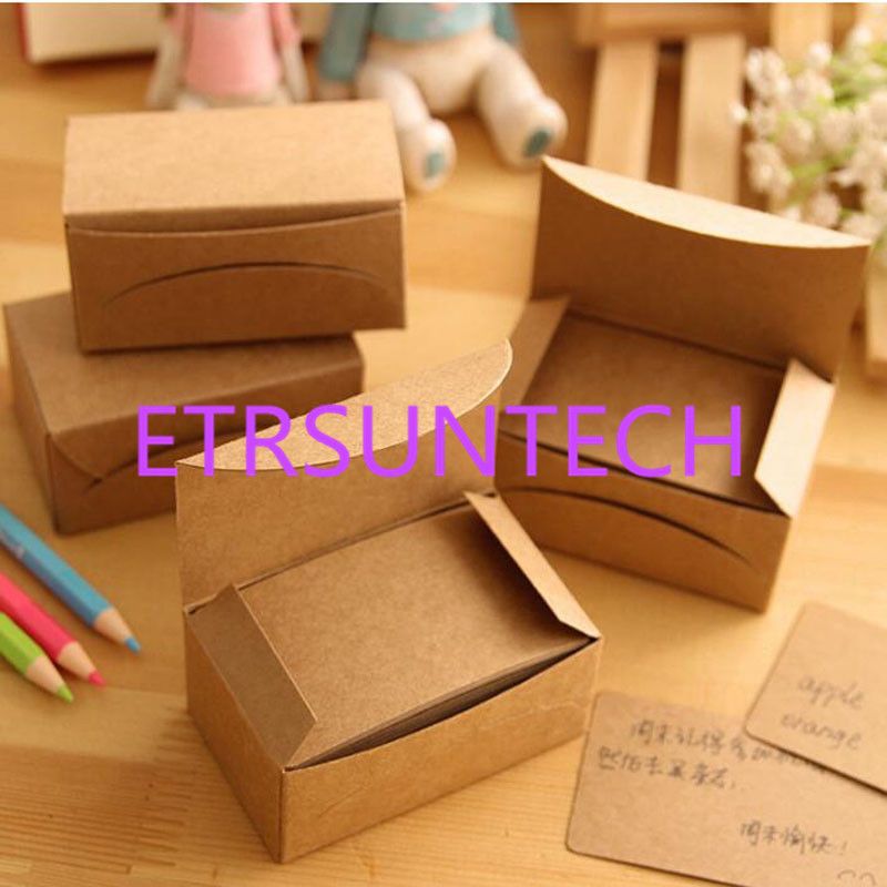 Creative Kraft Paper Memo Pad Sticker Message Card Post Sticky Notes