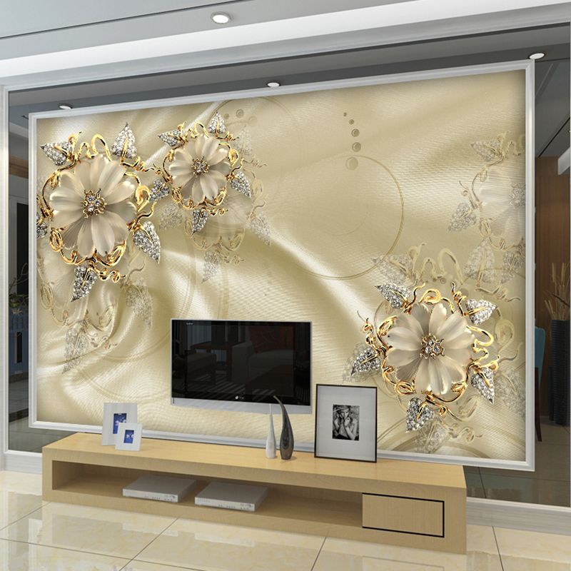 Papel tapiz fotográfico 3D personalizado para paredes Morden europeo Estilo de lujo Hermosa flor TV Fondo Mural Pintura mural Papel tapiz 3D