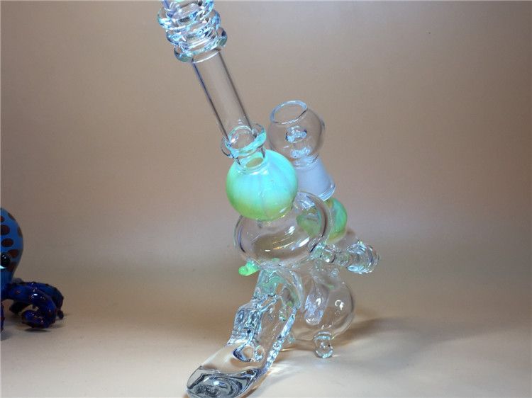 2020 2018 Laser Pistol Glass Dab Rigs Futuristic Design Oil Rigs Ray