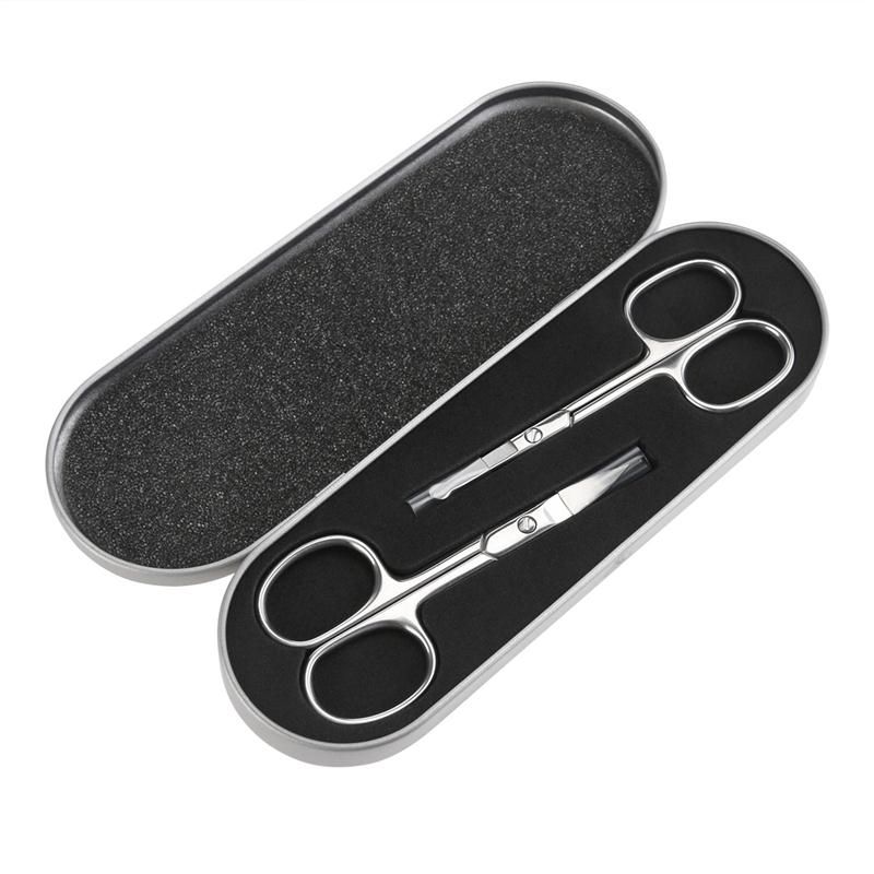 Safe Facial Grooming Scissors Set Nose Vibrissa Nostril Ear Hair