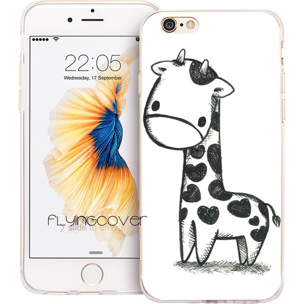 coque animal giraffe sketch