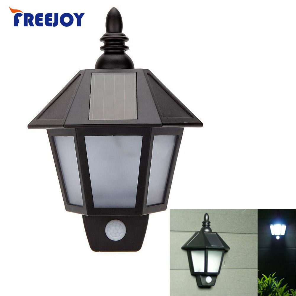 Waterproof Led Solar Light Motion Sensor Outdoor Activated Hexagonal Wall Lamp Garden Automatically On At Night Path Lighting