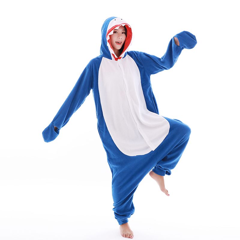 Anime Shark Onesie : Blue Shark Onesie Pajamas Costume Cosplay ...