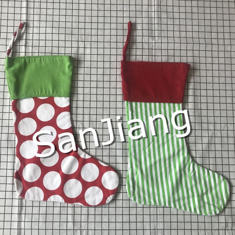 2018 free size canvas christmas stocking gift bag lucky clover print striped christmas socks pattern printing xmas stocking bag new year decora from - Striped Christmas Stockings 2018 free size canvas christmas stocking gift bag lucky clover print striped christmas socks pattern printing xmas stocking bag new year decora from - Striped Christmas Stockings