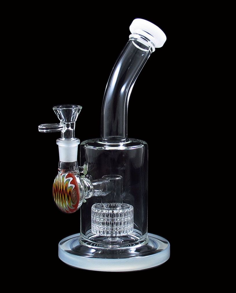 Hookahs Online Sale 8.5 Inch Color Glass Bubbler With Barrel Perc