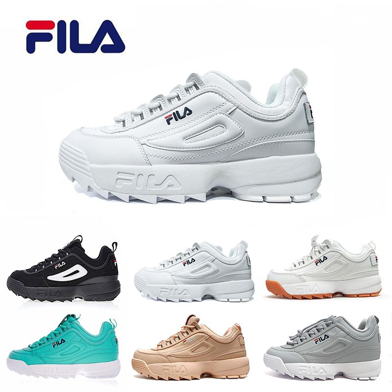 Acheter Nouveau Classique Blanc FILA II 2 Original FILA Chaussures Décontractées Femmes Hommes Chaussures De Designer Noir Or Gris Vert Section Spéciale