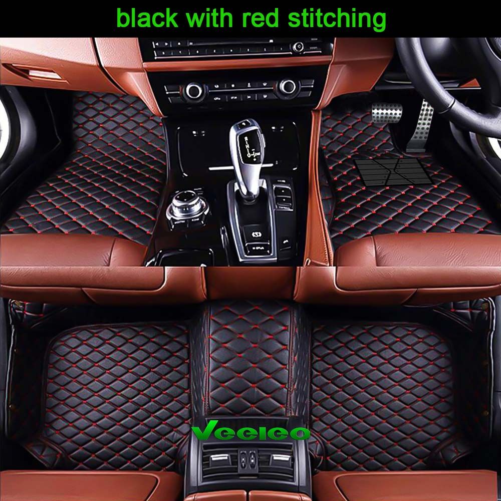 Right Hand Drive 6 Colors Leather Car Floor Mats For All 5 Seats Weather Waterproof Anti Slip 3d Carpets