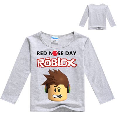 2018 Kids Long Sleeve T Shirt For Boys Roblox Costume For Baby Cotton Tees Children Clothing Pink School Shirt Boys Blouse Tops - 