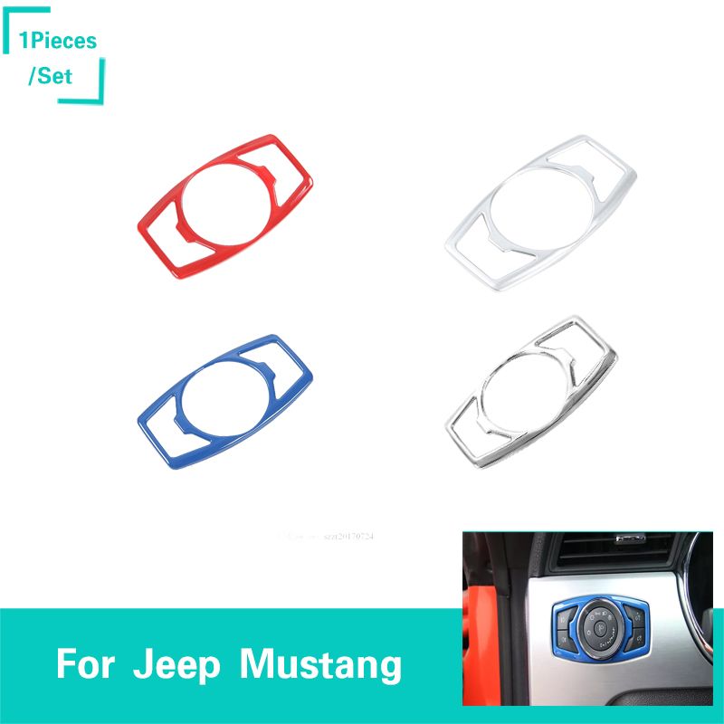 1x Aluminium Black Headlight Switch Knob Ring Decor Trim For Ford F150 2015-2017