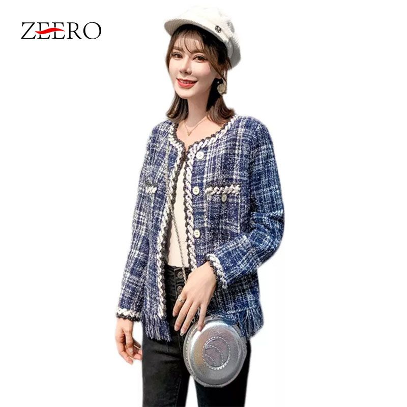 Manteaux Vestes Femmes 2018 Automne Hiver Petites Poches De Parfum Gland Tweed Mince Manteau à Manches Longues Coréen Chic Vêtements De Dessus