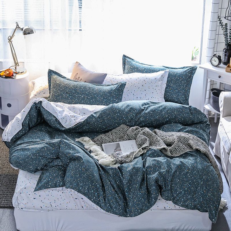 Wave Point Home Textile Printed For Teen Kid Bedding Set Bed Cover Wave Point Home Textile Printed For Teen Kid Bedding Set Bed Cover Sheet Duvet Pillowcase Linen Bedclothes Queen Blue White