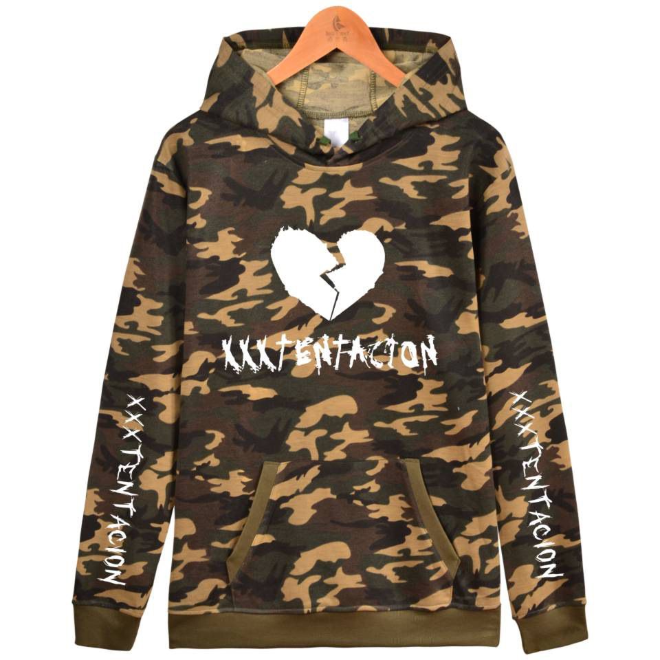 Acheter Camouflage XXXTentacion Imprimé Hommes Designer Hoodies Casual Sweat À Capuche Hiver Homme Hip Hop Designer Pullover Livraison Gratuite De $37.57 Du