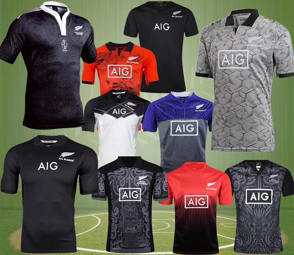 2019 All Free Shipp New Zealand 17 18 Blacks Rugby Jersey 2017 Home Away Red Men Rugby Shirts NZ