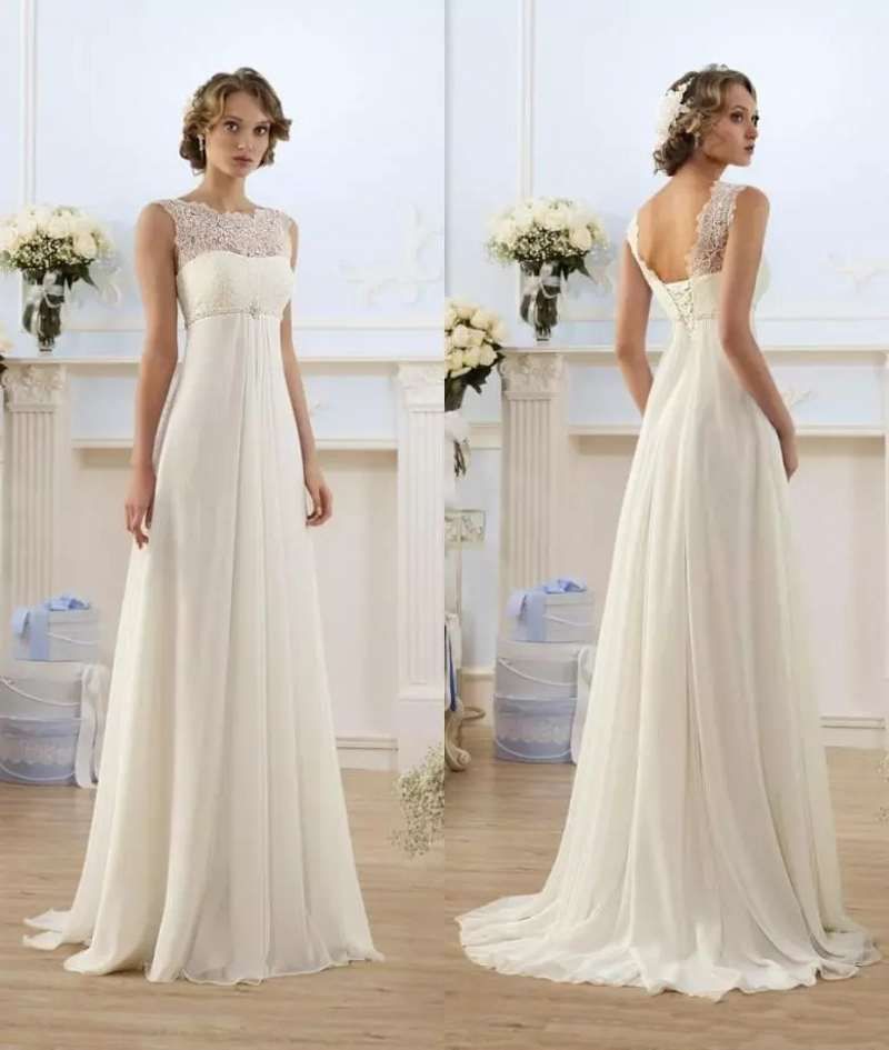 Abiti Da Sposa Sexy Senza Spalline In Chiffon Abiti Da Sposa Abiti Da Sposa  Senza Spalline In Chiffon Senza Maniche Abiti Da Sposa Impero Custom Made Da  102,59 € | DHgate Italy