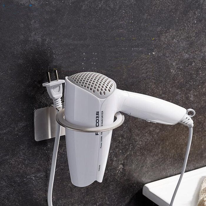 2021 New Hair Dryer Holder Wall Mounted Self Adhesive For Bathroom