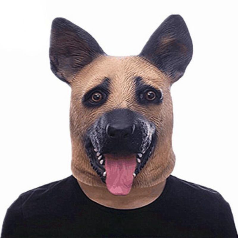 Halloween Creepy Dog Full Head Mask Made Up Party Cosplay Halloween