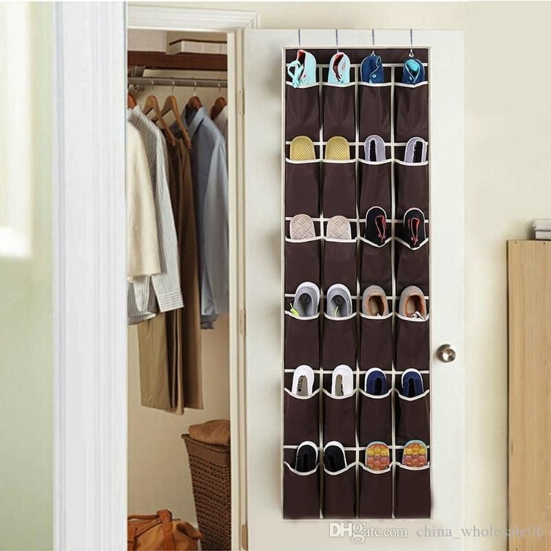 20 Pockets Shoe Organizer Door Wall Shoes Space Saver Rack Non Woven Wardrobe Closet Hanging Storage Bag