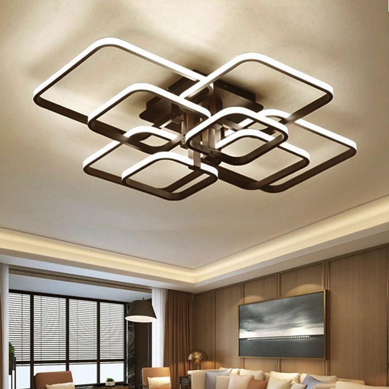 Square Modern Led Chandelier Lighting For Dining Living Room Bedroom Square Modern Led Chandelier Lighting For Dining Living Room Bedroom Ceiling Home Decor Lights Fixtures Lamp Re Shabby Chic Kitchen