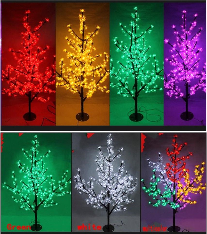 Led Christmas Light Cherry Blossom Tree 1 5m 5ft Height Led Bulbs 110 220vac Rainproof Fairy Garden Decor Decorations With Christmas Ornaments Decorations