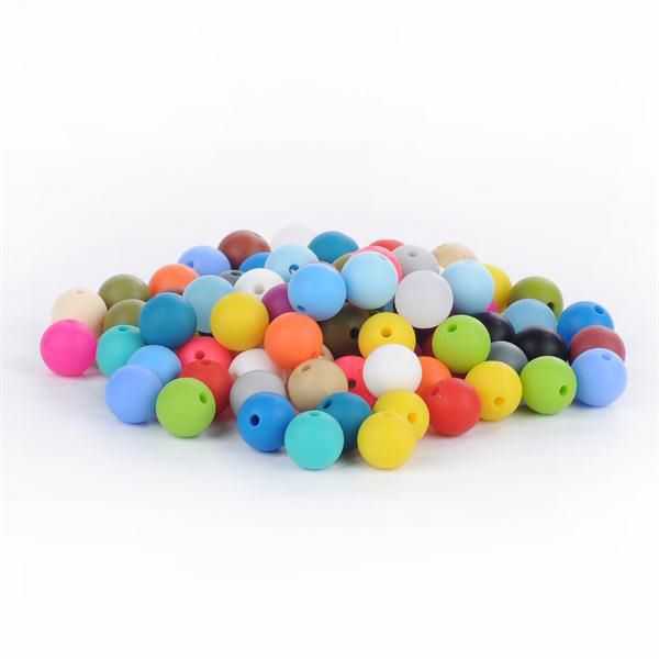 12mm Silicone Beads Food Grade Teething Beads Nursing Chewing Round