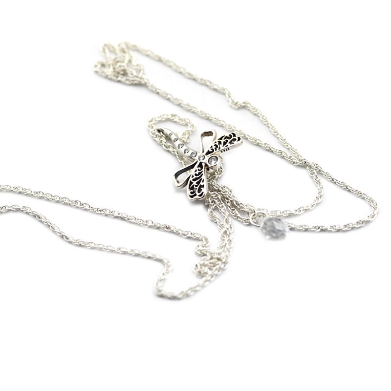 Compatibile con gioielli Pandora argento 925 Dreamy collana della libellula le donne dei pendenti di modo monili originali Charms