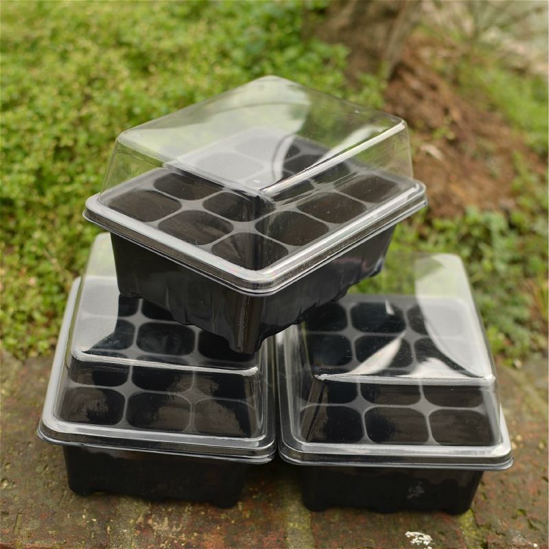 2019 12 Cell Black Propagation Tray Plant Seed Cloning