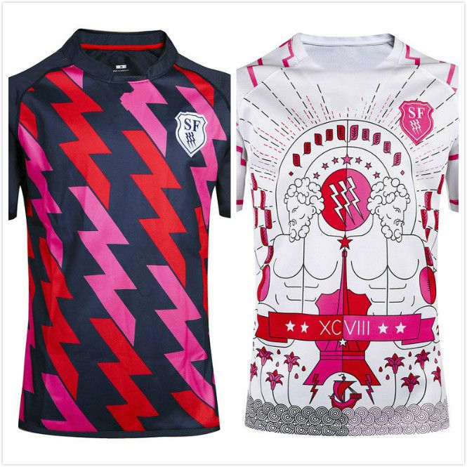 stade francais rugby shirt