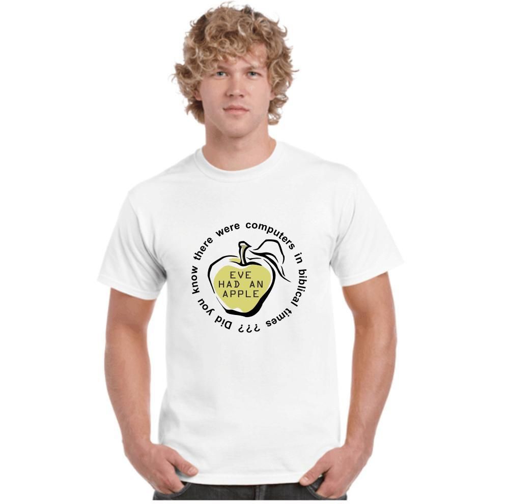 eve had an apple geeks funny jokes computers t shirts tees nerds