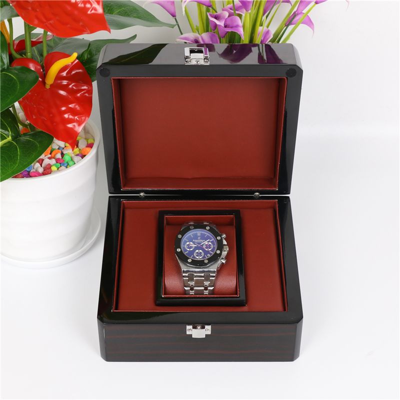 High Quanlity Mens Watch Box With Lock Black Storage Boxes High Quanlity Mens Watch Box With Lock Black Storage Boxes Fashion Jewelry Gift Case Pillow Display W024 Wood Diy From
