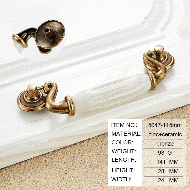 2019 Hot Sale Vintage Ceramic Drawer Pull Furniture Funky Cabinet