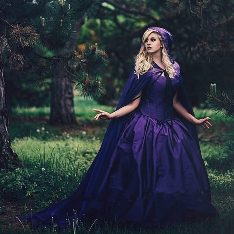 purple medieval wedding dress