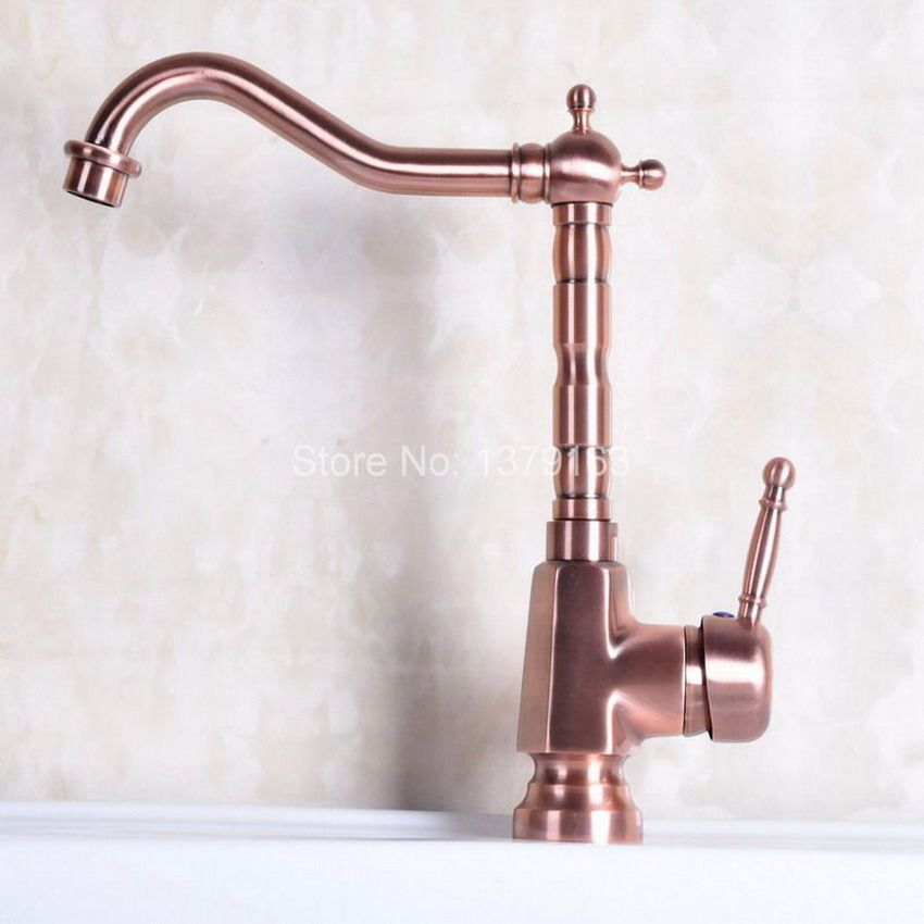 2019 Vintage Antique Red Copper Brass Single Lever Swivel Spout 2019 Vintage Antique Red Copper Brass Single Lever Swivel Spout Kitchen Sink Bathroom Vessel Basin Faucet Mixer Tap Anf253 From Dalihua 95 83 Dhgate Com