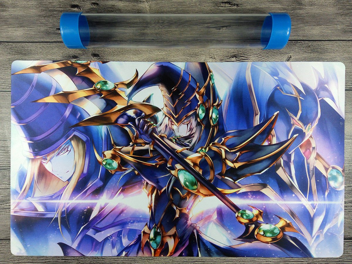 Dark Magician YuGiOh Duel Battlefield Playmat TCG CCG Mat Free High Quality Tube Find Card Games