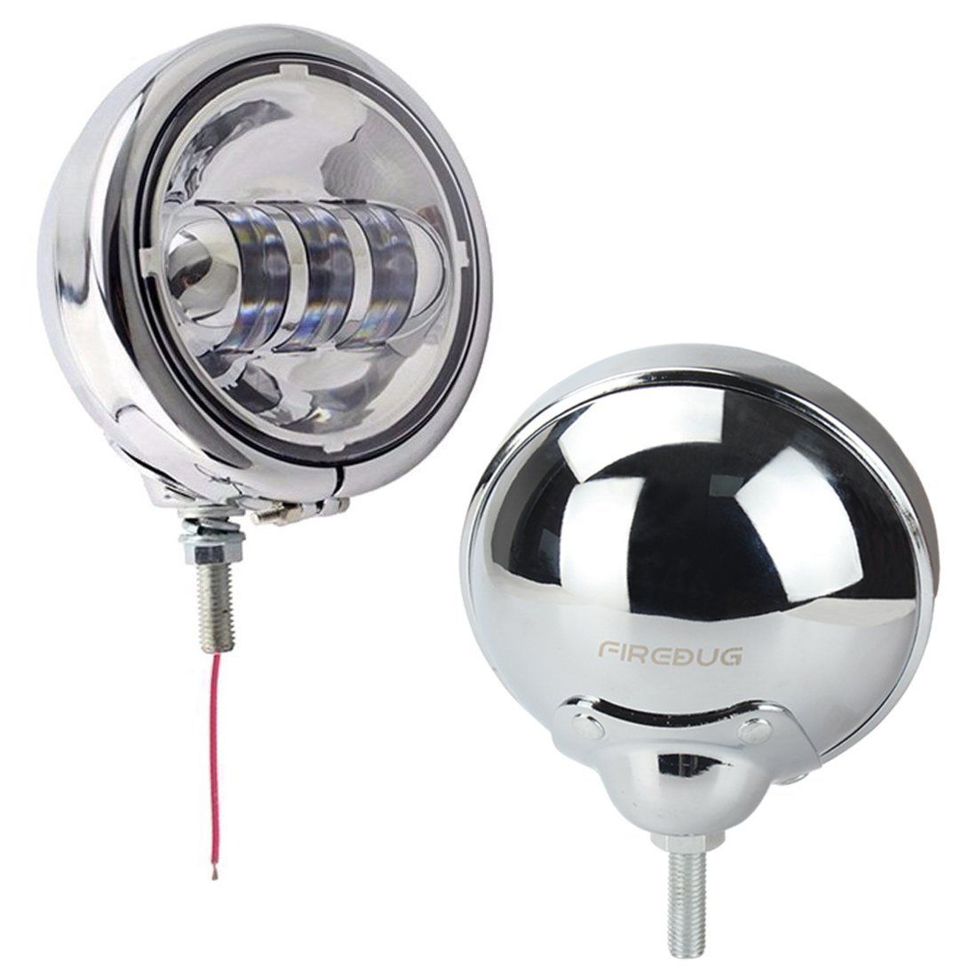 4 5 Inch Fog Light Auxiliary Spot Passing Lamp With Housing Bucket Bracket Mount For Harley Touring Electra Glide Chrome