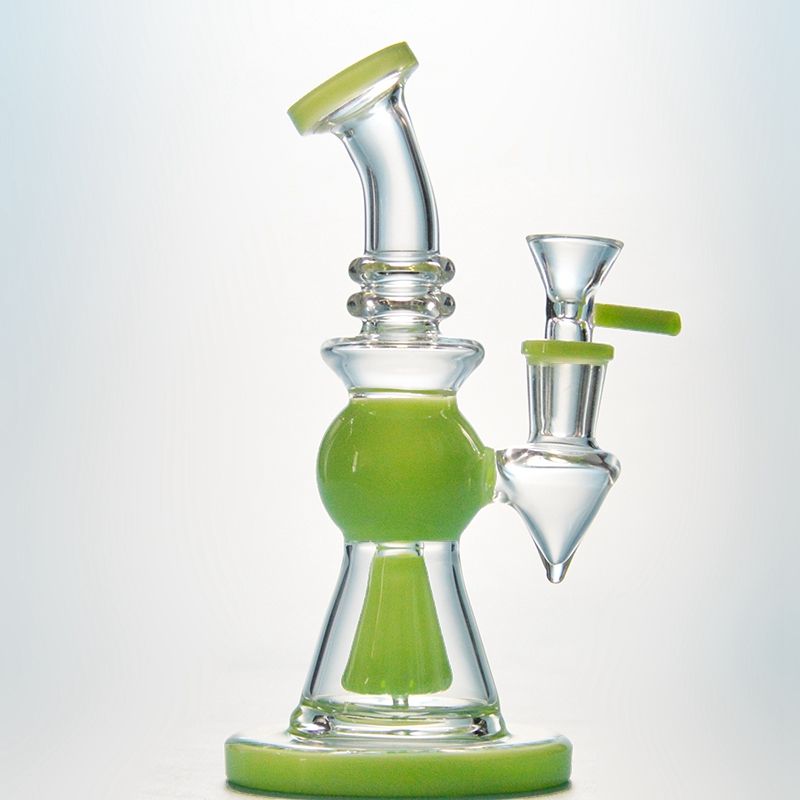 2019 Short Nect Mouthpiece Heady Glass Bong With Showerhead Perc Pyramid Design Oil Dab Rig 7