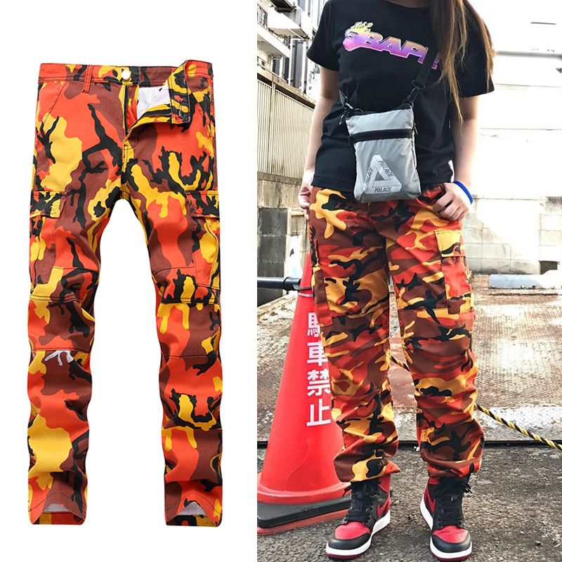 red camo cargo pants mens