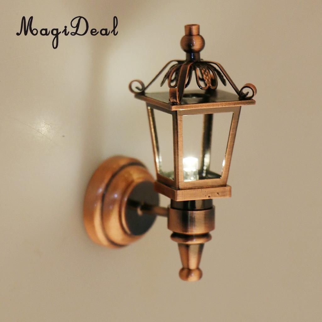 Metal 1 12 Scale Dollhouse Miniature Led Light Wall Lamp Model Metal 1 12 Scale Dollhouse Miniature Led Light Wall Lamp Model Copper For Dolls House Bedroom Furniture Acc Decor Kits With Kids