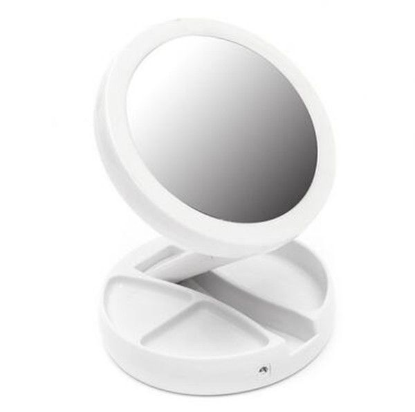 Portable Led Travel Folding Compact Mirror With Light Touch Screen Portable Led Travel Folding Compact Mirror With Light Touch Screen Double Sided 10x Magnifying Lighted Handbag Makeup Mirrors