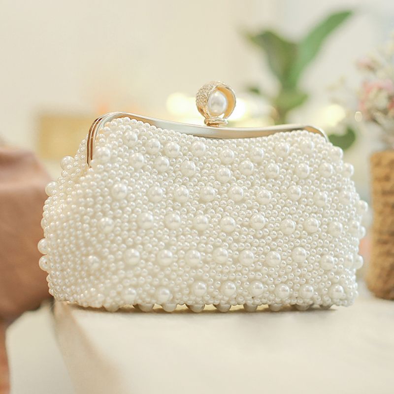 Handbag Pearl Day Clutch Luxury Women Bridal Wedding Totes Chain