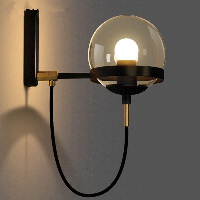2019 Glass Ball Wall Lamp Bedside LED Wall Sconces Ball Wall Light