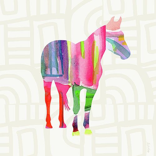 Acheter Colorful Horse 2 Peinture Moderne Contemporain Toile Art