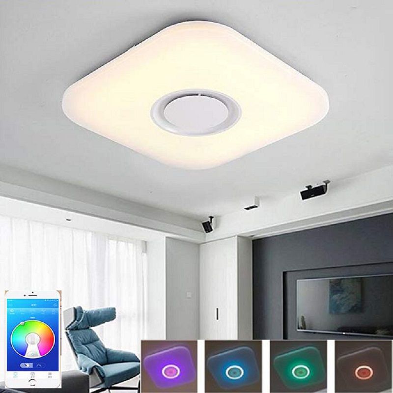 2019 Led Ceiling Light With Bluetooth Speaker 24w 90 265v 2019 Led Ceiling Light With Bluetooth Speaker 24w 90 265v Dimmable Modern Lamp Apply To Kitchen Bedroom Kids Room From Alluring