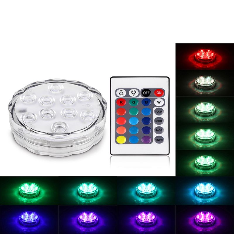 10 Night Lamp Vase Bowl Outdoor Garden Party Decoration Led Remote 10 Night Lamp Vase Bowl Outdoor Garden Party Decoration Led Remote Controlled Rgb Submersible Light Battery Operated Underwater Color Changing Strip Red