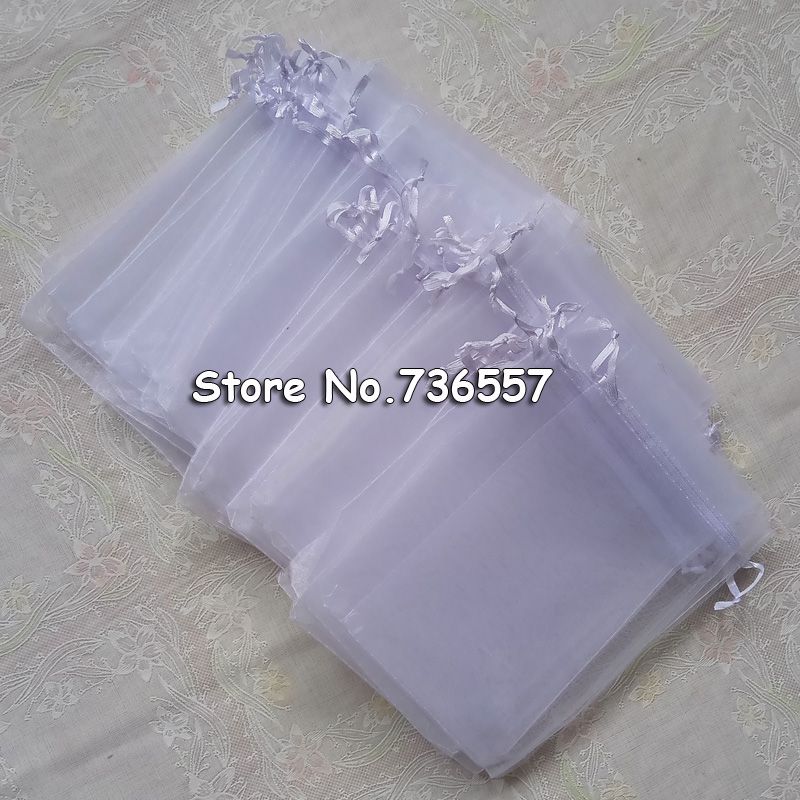 2018 30x40cm white organza evenlope jewelry bags pouches tulle