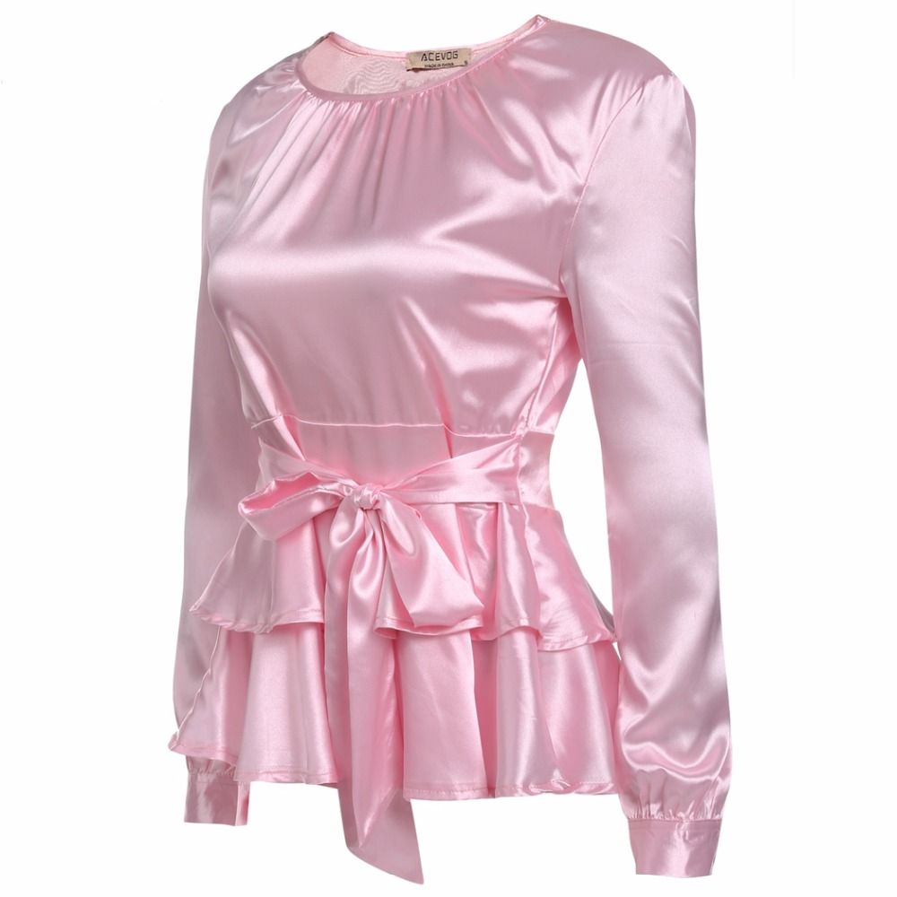 silk blouse pink