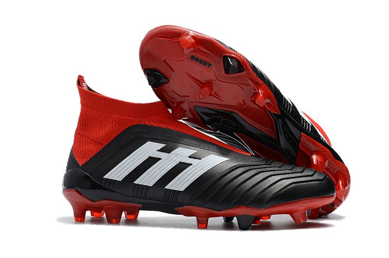 2019 Black Red Soccer Cleats 100 Original Messi Laceless Predator 18