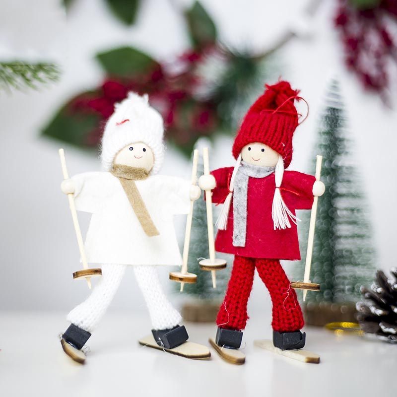creative kawaii christmas angel girl ski pendant christmas tree decoration for home xmas cute doll party - Ski Christmas Decorations creative kawaii christmas angel girl ski pendant christmas tree decoration for home xmas cute doll party - Ski Christmas Decorations