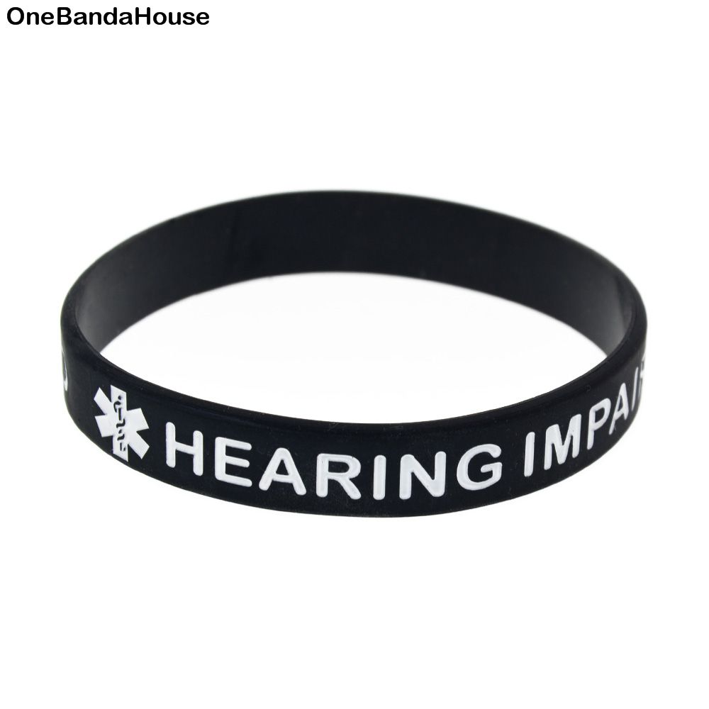 2019 Wholesale New Arrival Hearing Impaired Silicone Wristband Medical Labels Bracelet For Charity Foundation Activity From Vickylzq, $31.48 | DHgate.Com